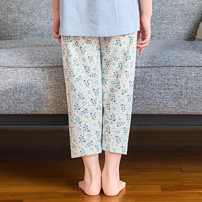 防汙羅紋圖案七分打底褲