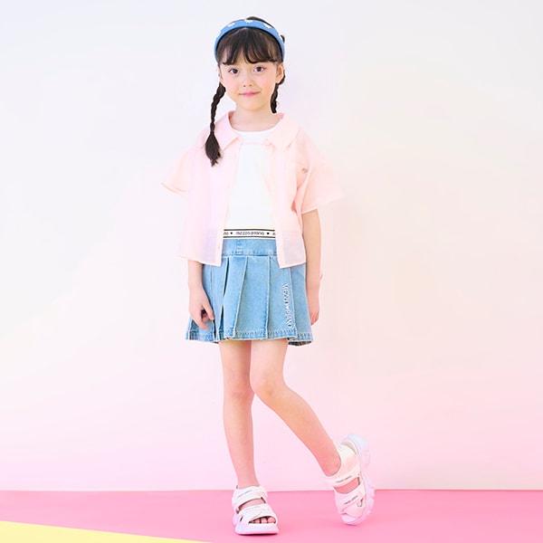 透視襯衫&字母羅紋背心套裝