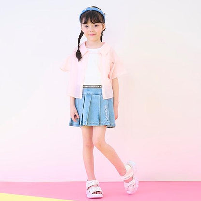 透視襯衫&字母羅紋背心套裝