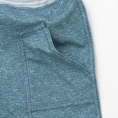 乾爽網眼牛仔風印花五分褲