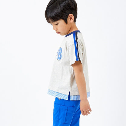 肩部針織帶KPB圖案下襬疊穿T恤