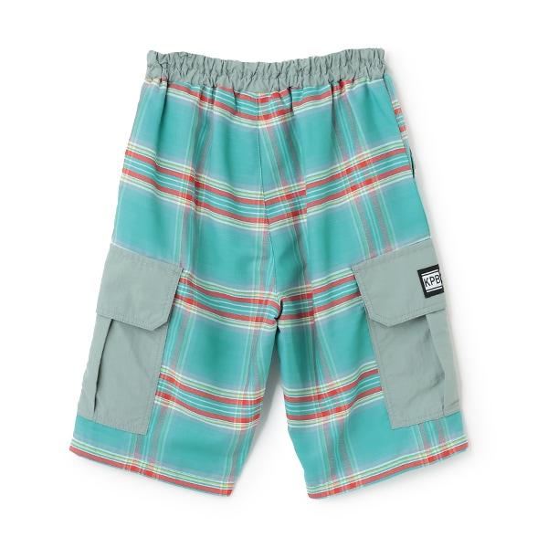 TC色織格紋五分褲