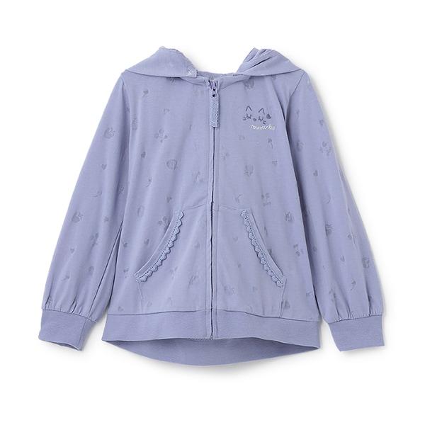 貓耳歐泊拉鍊連帽衛衣