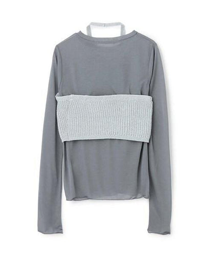 透視T恤*亮片吊帶背心套裝