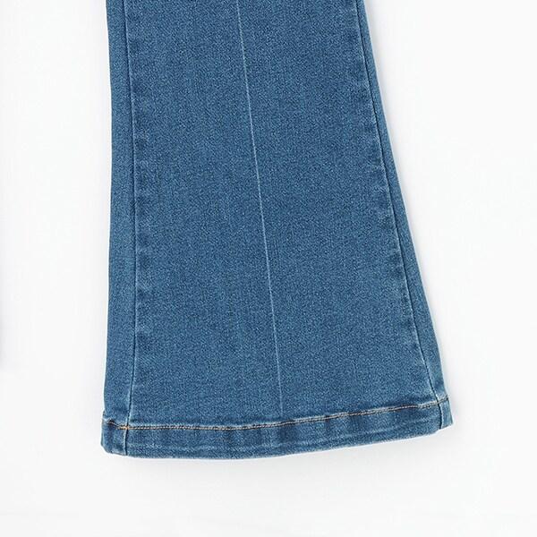 【基礎款】牛仔斜紋喇叭褲