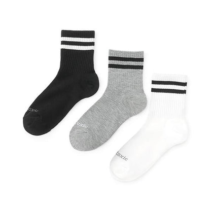 【基礎款】3雙裝中筒襪