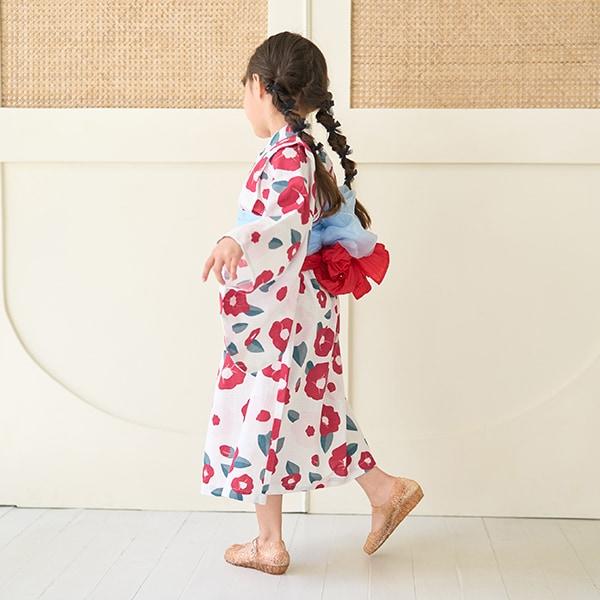 【浴衣】易穿脫款式♪ 多款花色連衣裙式（含2條腰帶）