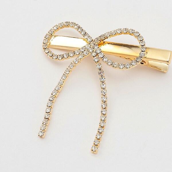 閃亮蝴蝶結髮夾（2個裝）