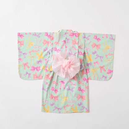 【浴衣】簡易穿著♪花色混搭・兩穿分體式（含2條腰帶）