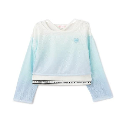 漸變網紗疊穿短袖T恤套裝