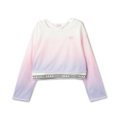 漸變網紗疊穿短袖T恤套裝