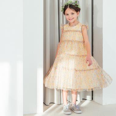 Liberty印花網紗連衣裙