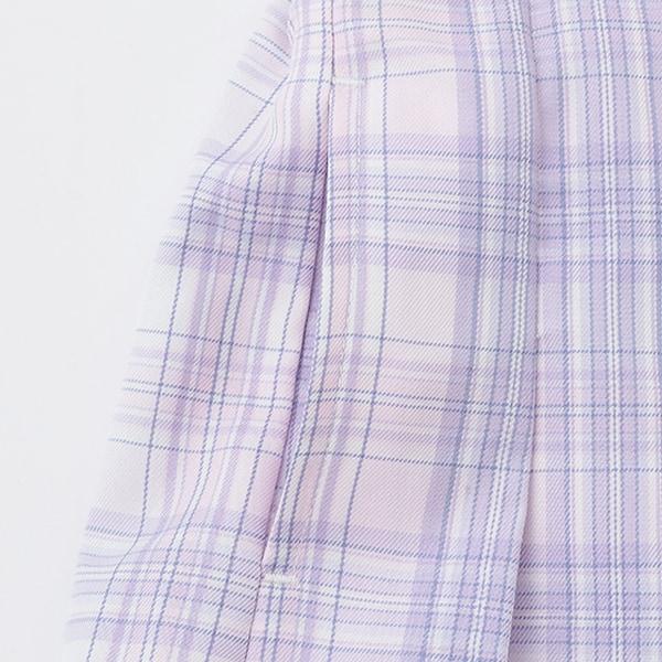 【人氣商品】【直營店無售】格紋拼接百褶裙褲