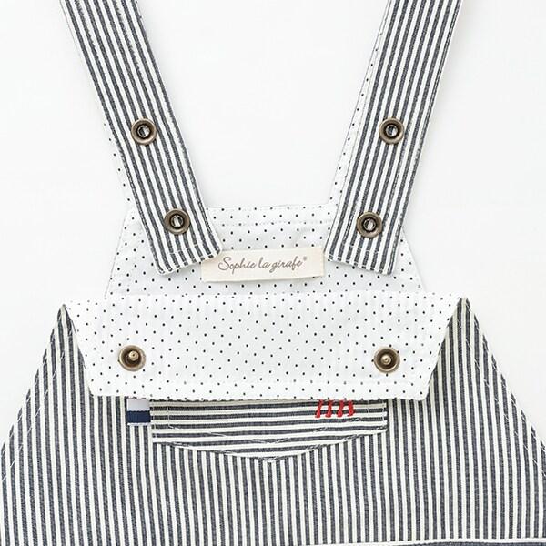 條紋牛仔揹帶褲