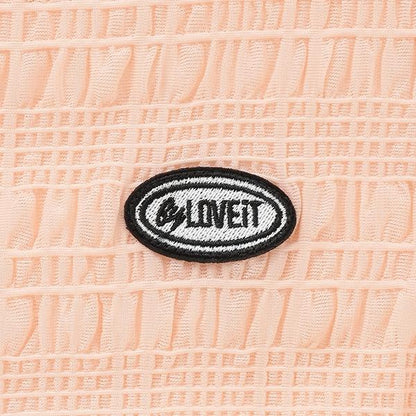 帶吊帶透明褶皺T恤