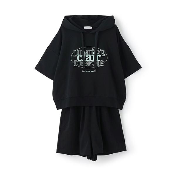【GOODPRICE】【純棉100%】短袖連帽套裝