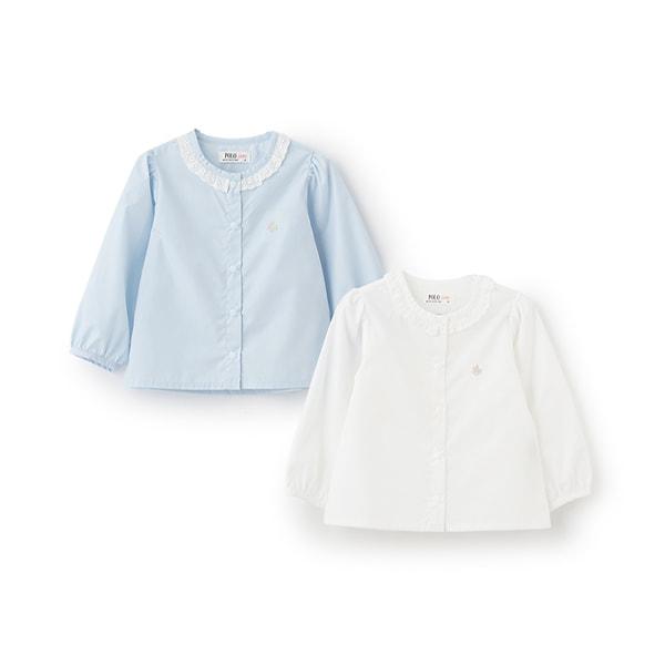 【POLO BCS】領口蕾絲女襯衫