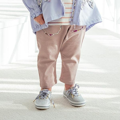 九分彈力斜紋褲