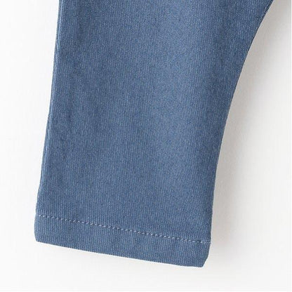 九分彈力斜紋褲