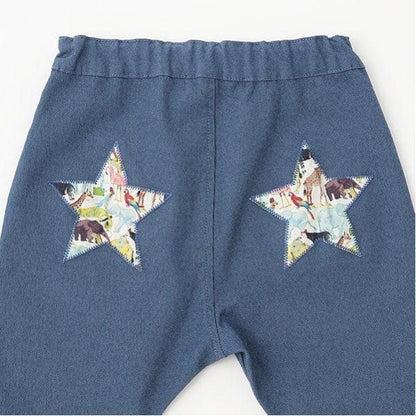 九分彈力斜紋褲