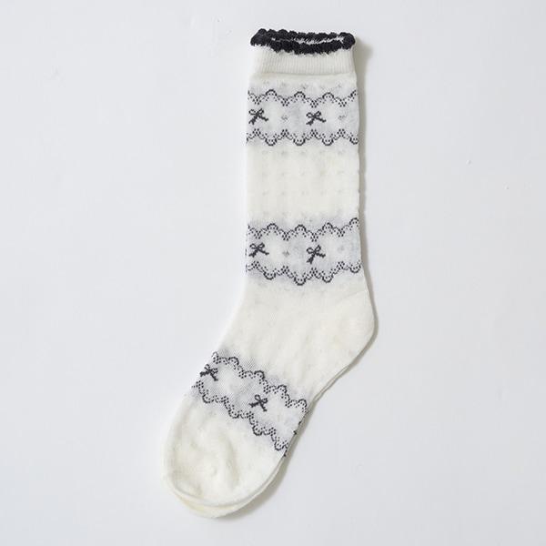 黑白色系透膚高筒襪