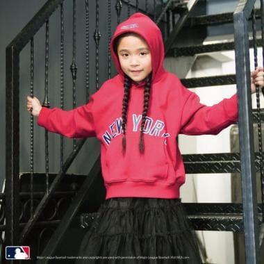 【MLB】標誌印花寬鬆衛衣連帽衫