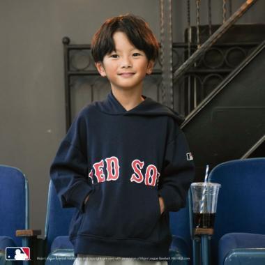 【MLB】標誌印花寬鬆衛衣連帽衫