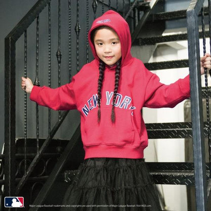 【MLB】標誌印花寬鬆衛衣連帽衫