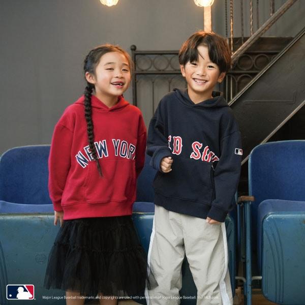 【MLB】標誌印花寬鬆衛衣連帽衫