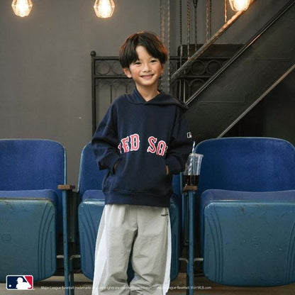 【MLB】標誌印花寬鬆衛衣連帽衫