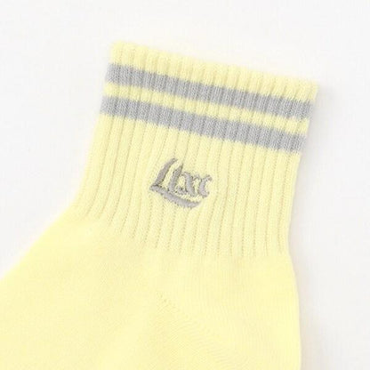 【抗菌防臭】線條刺繡標誌踝襪