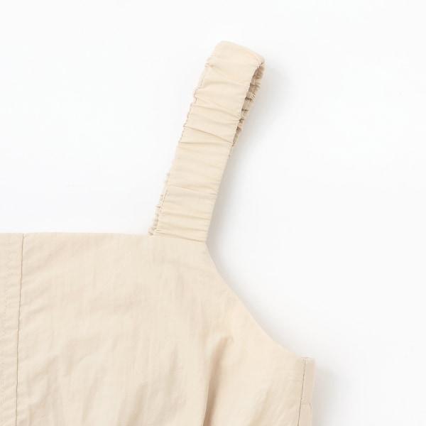 褶皺工裝口袋揹帶裙