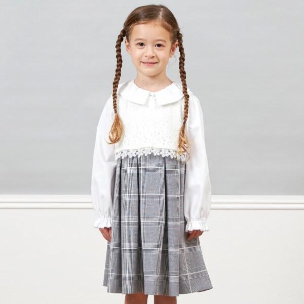 KP（ケーピー）褶皺領女童襯衫（90～130）