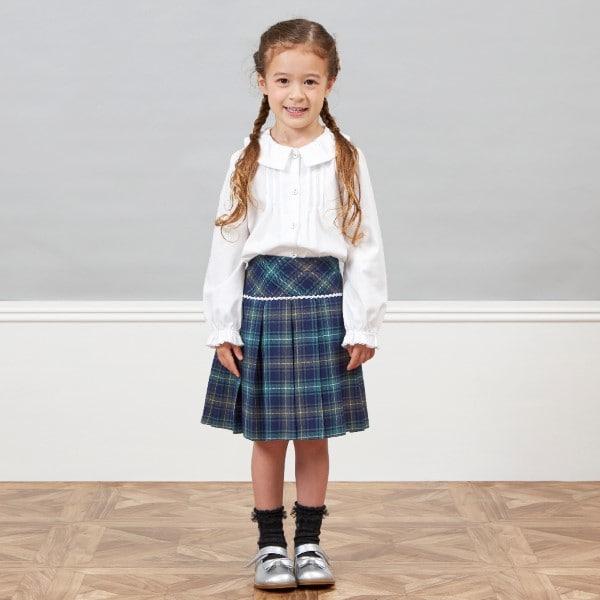 KP格紋百褶裙（110～130）