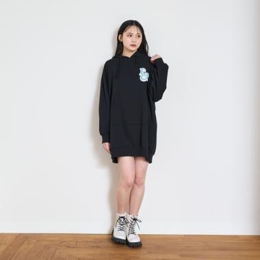 【GOODPRICE】毛圈繡連帽衛衣裙