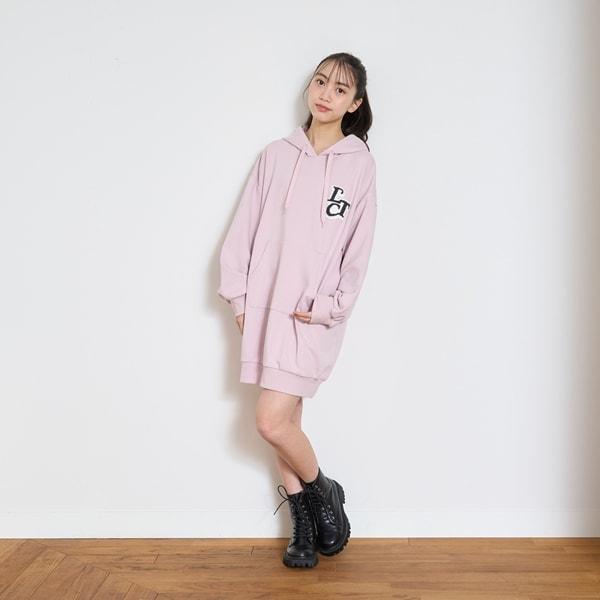 【GOODPRICE】毛圈繡連帽衛衣裙