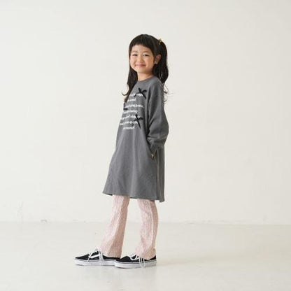 【リンク】帶圖案內襯毛圈連衣裙