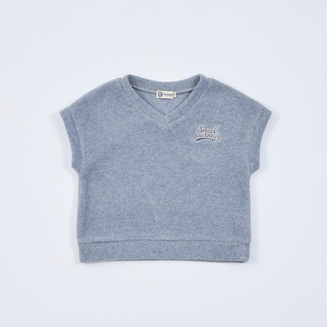 KPBOY抓絨馬甲高領T恤套裝（110～150）