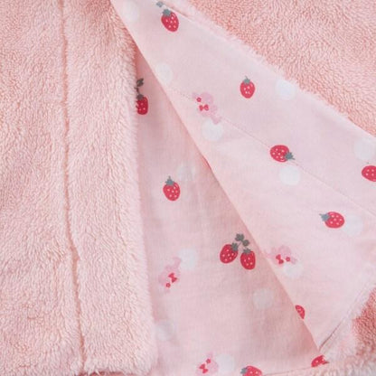 KP(ケーピー)羊羔絨mimi刺繡蝴蝶結披風
