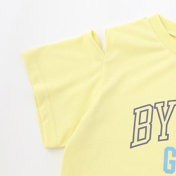 【接觸冷感】露肩字母T恤