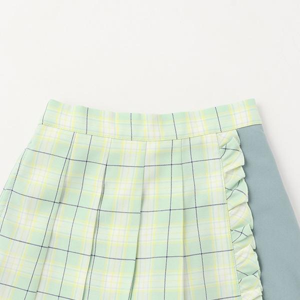 格紋百褶裙褲