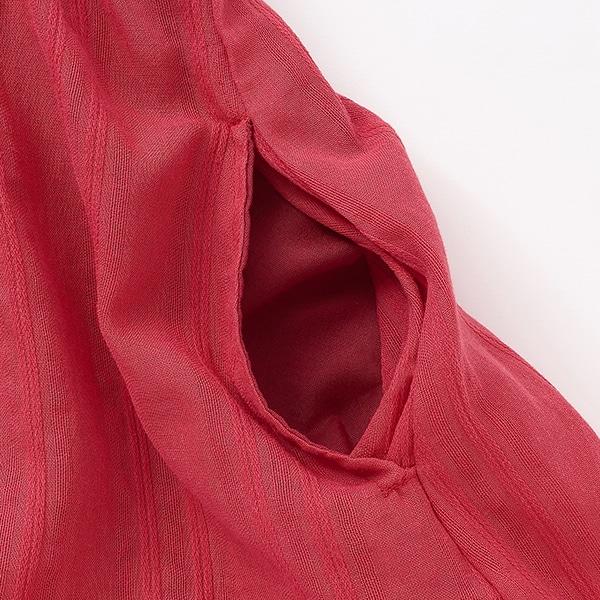 愛心煙燻褶連衣裙