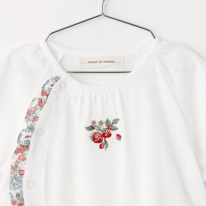 野草莓刺繡短袖兩用連體衣