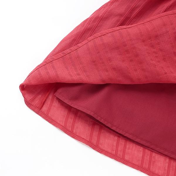 愛心煙燻褶連衣裙