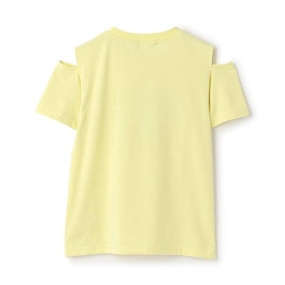 【接觸冷感】露肩字母T恤