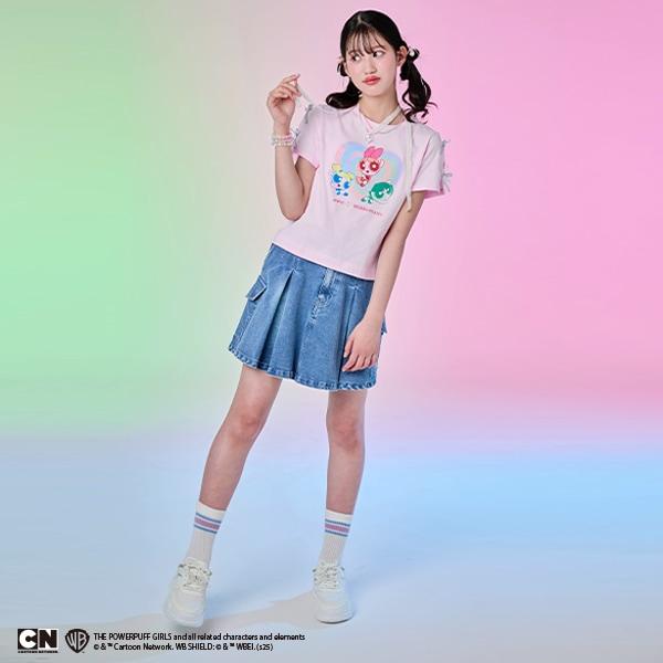 【The Powerpuff Girls】 袖部蝴蝶結T恤