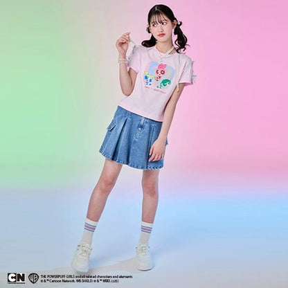 【The Powerpuff Girls】 袖部蝴蝶結T恤