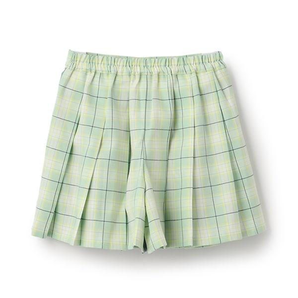 格紋百褶裙褲