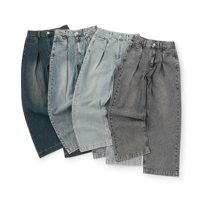 【LTXC】褶皺寬鬆牛仔褲