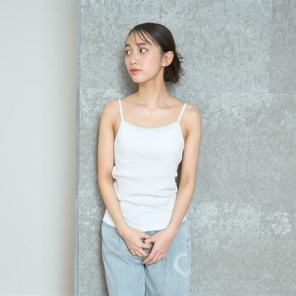 【基礎款】【100%純棉】帶胸墊羅紋吊帶背心